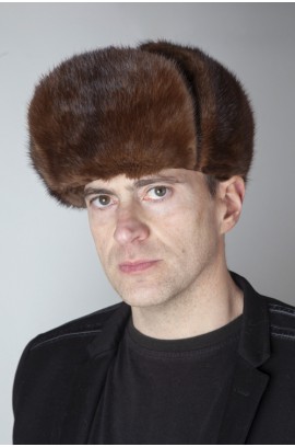 Scandinavian mink fur hat, Russian style